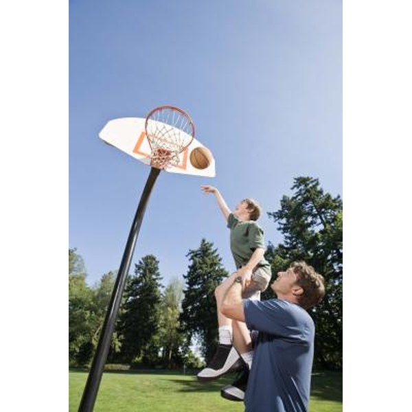 installing basketball hoop in concrete